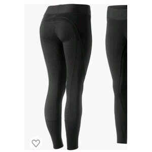 Horze Silcone Tights Grip Riding Equestrian Leggings Pants Womens 28 Black